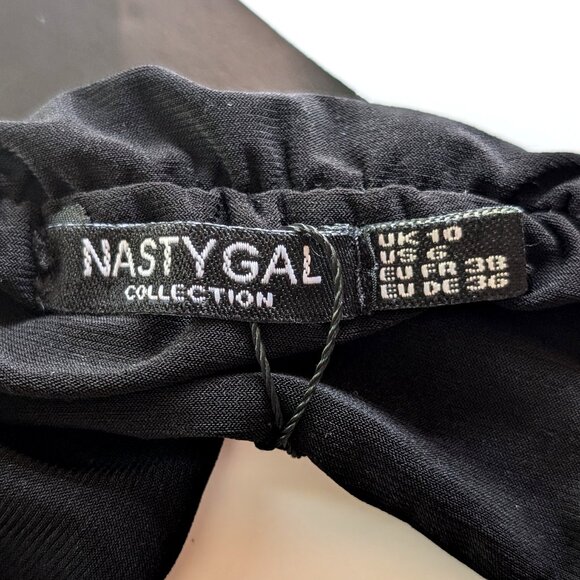 NASTY GAL Slinky Bralet Sz 6 RING detail MADE IN MOROCCO SUMMER NIGHT OUT * NWT - Picture 7 of 9